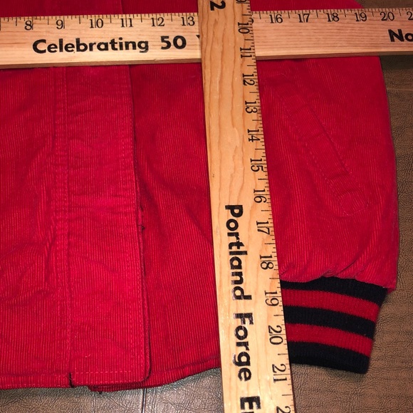 VTG Reversible Red & Black Snap Down Ski Vest M - Picture 3 of 8